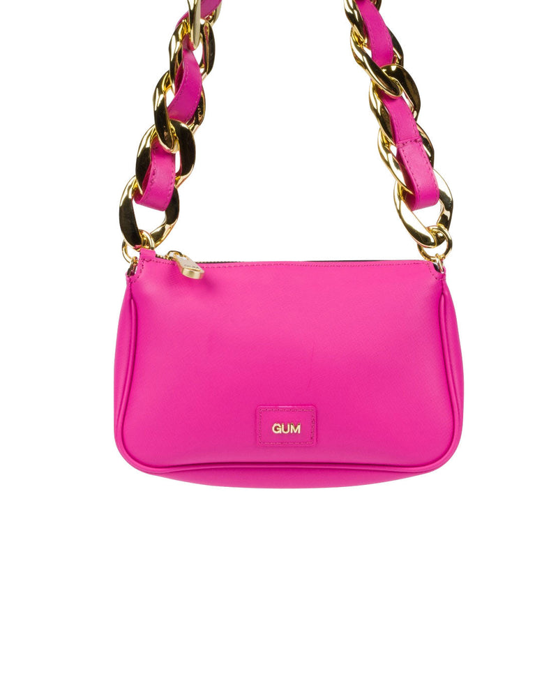 BORSA A SPALLA MEDIA FUCSIA