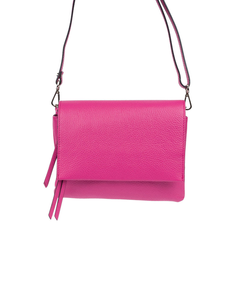 BORSA A TRACOLLA THREE FUCSIA