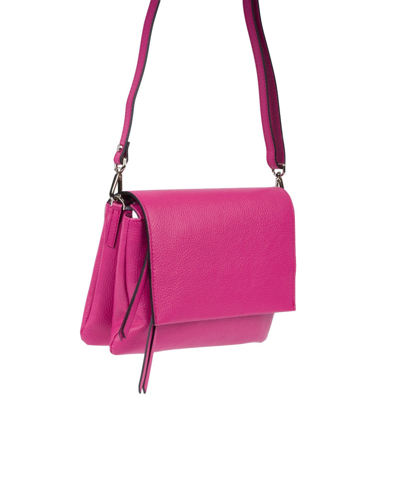 BORSA A TRACOLLA THREE FUCSIA