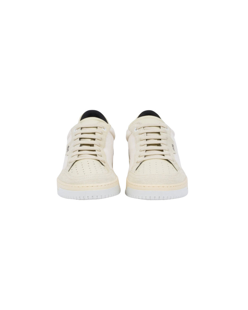 SNEAKERS BEIGE CON LOGO NERO