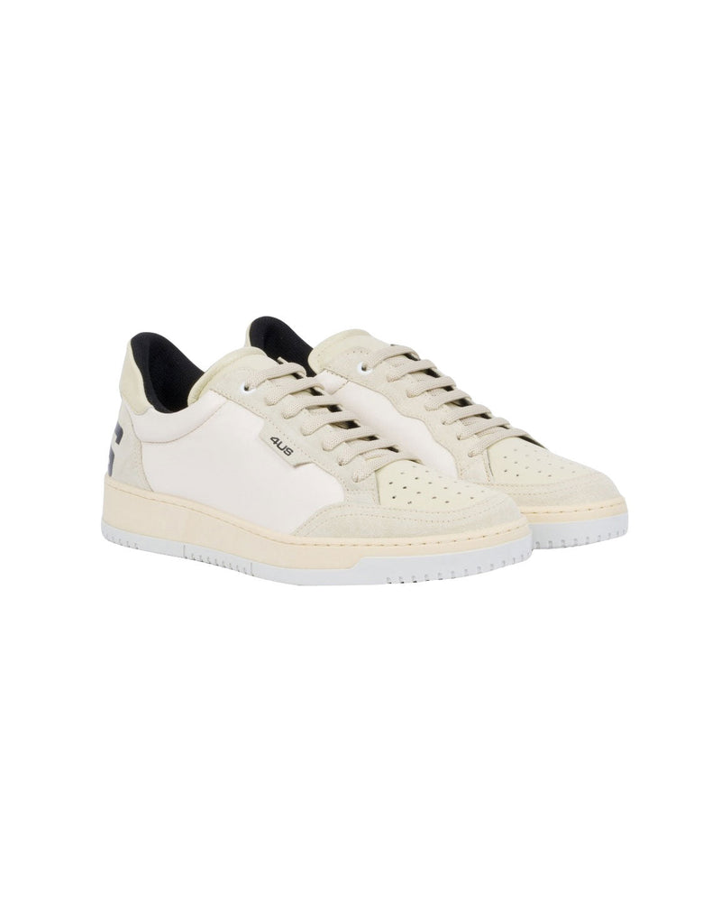 SNEAKERS BEIGE CON LOGO NERO