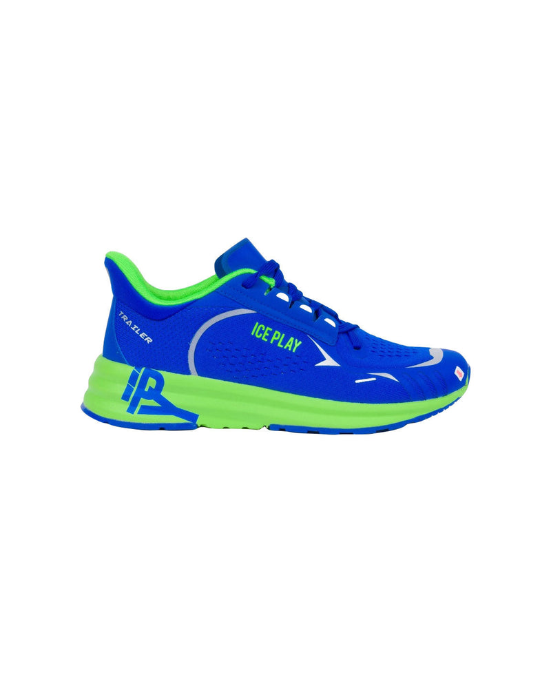 SNEAKERS BLU ROYAL E VERDE FLUO