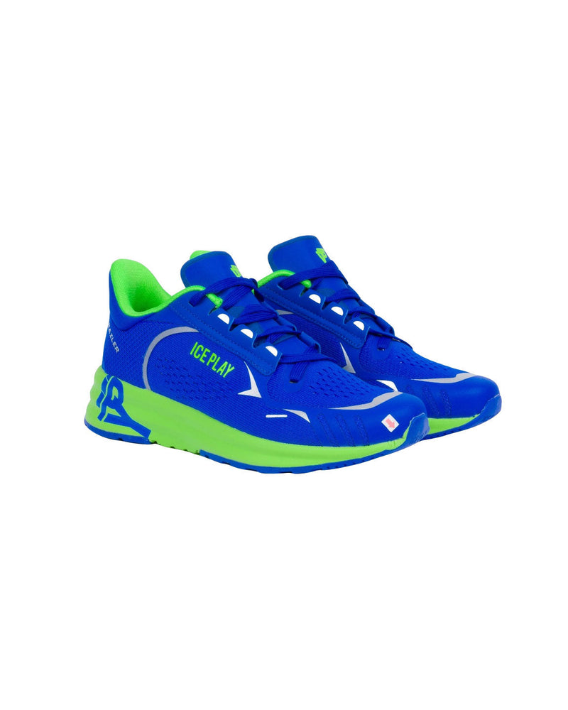 SNEAKERS BLU ROYAL E VERDE FLUO