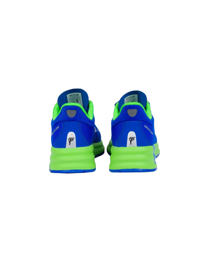 SNEAKERS BLU ROYAL E VERDE FLUO