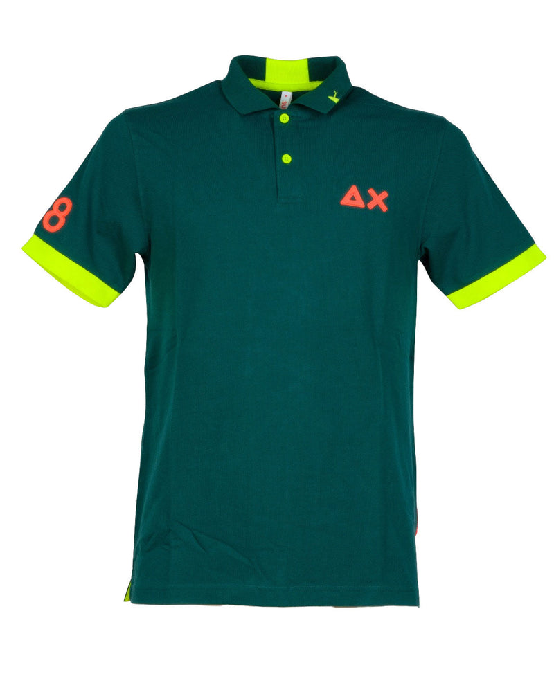 POLO LOGO FLUO VERDE INGLESE