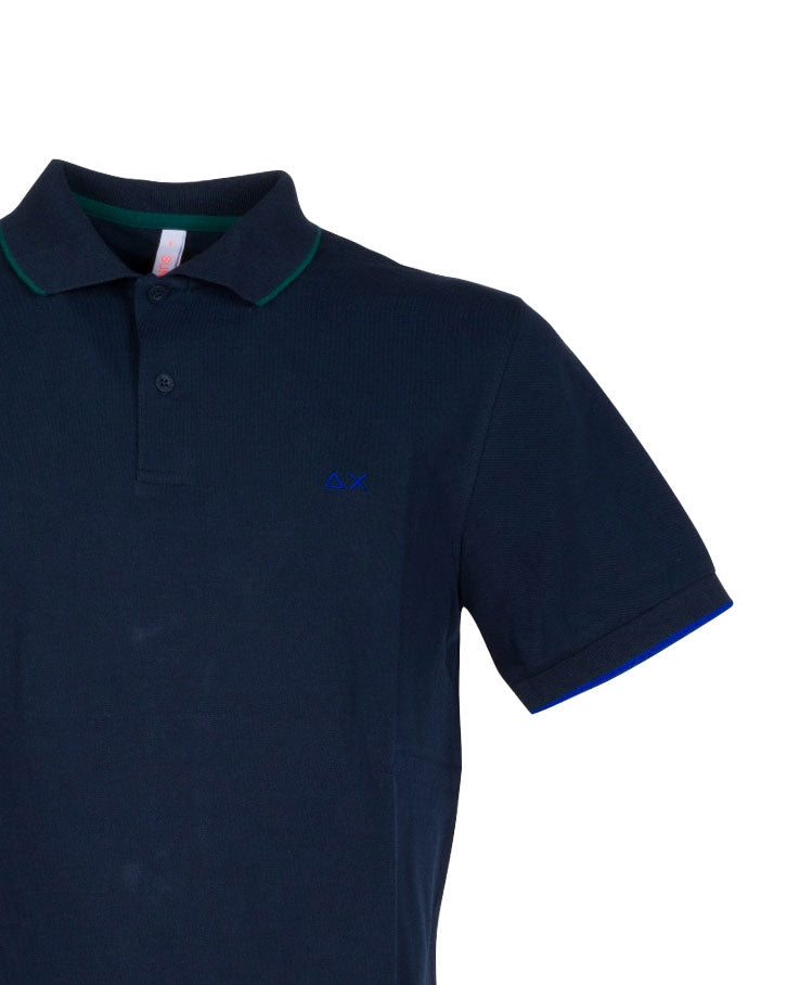 POLO SMALL STRIPE NAVY BLU