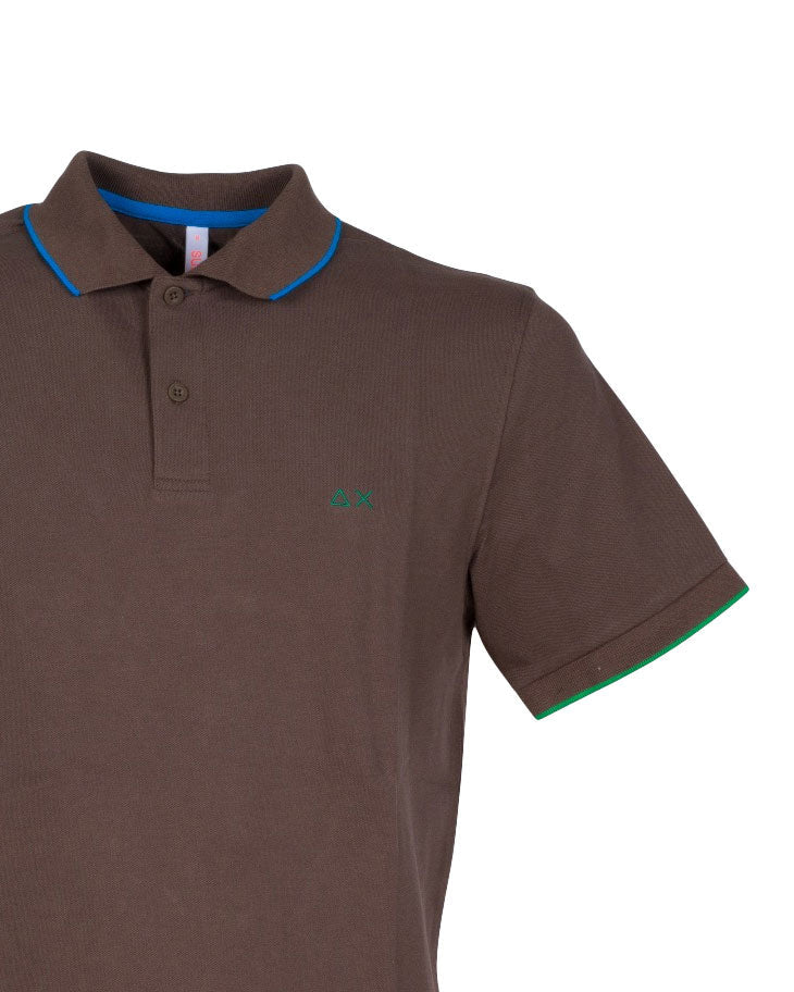 POLO SMALL STRIPE MARRONE