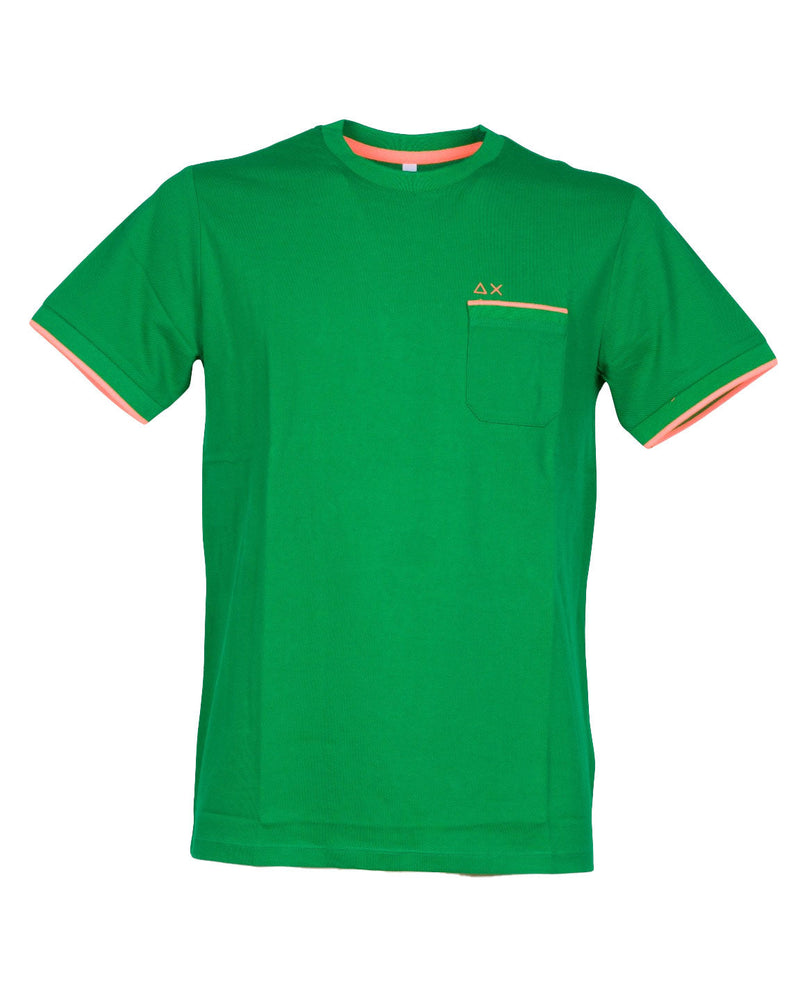 T-SHIRT SMALL CON TASCHINO VERDE PRIMAVERA