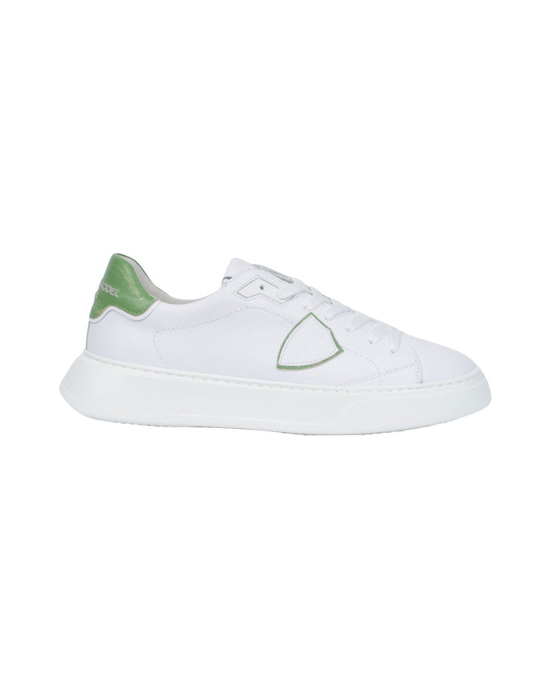 SNEAKERS TEMPLE BIANCHE CON RIPORTO VERDE