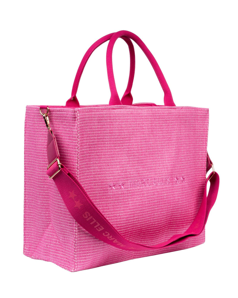 SHOPPER IN RAFIA FUCSIA