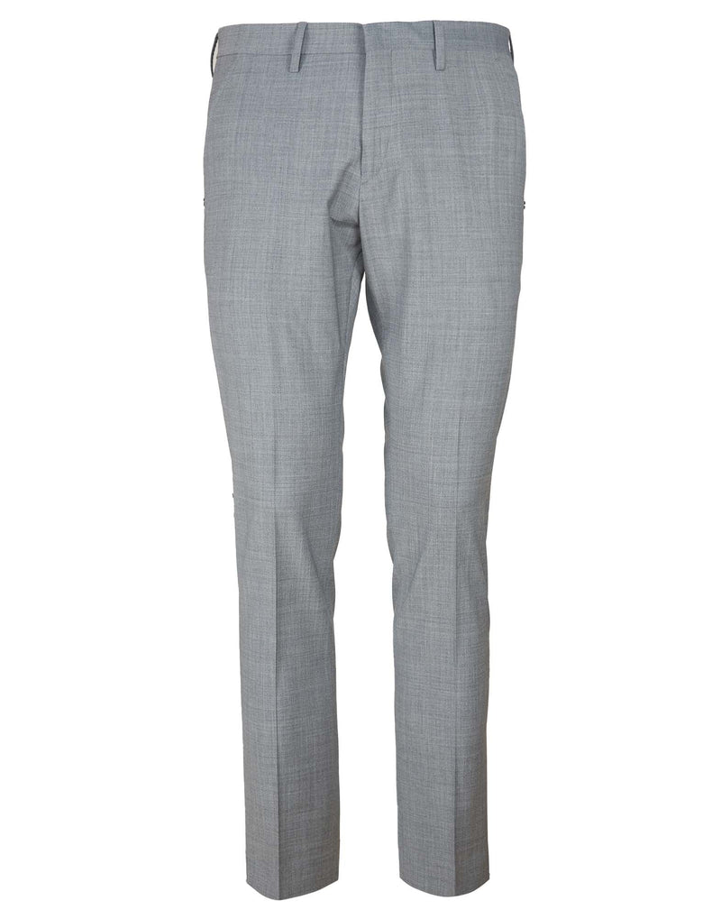 PANTALONI IN FRESCOLANA GRIGIO CON TASCA AMERICA