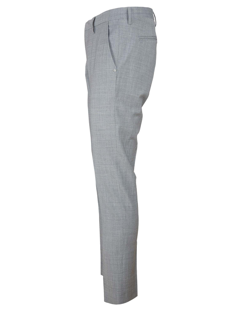 PANTALONI IN FRESCOLANA GRIGIO CON TASCA AMERICA