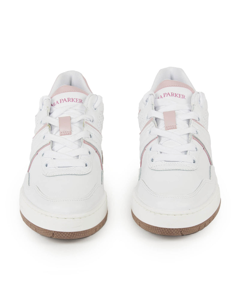 SNEAKERS BIANCHE CON INSERTI ROSA