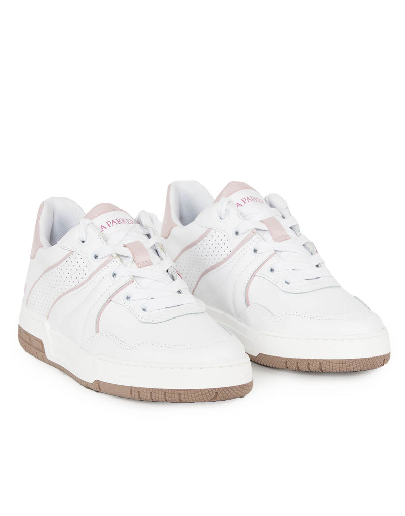 SNEAKERS BIANCHE CON INSERTI ROSA