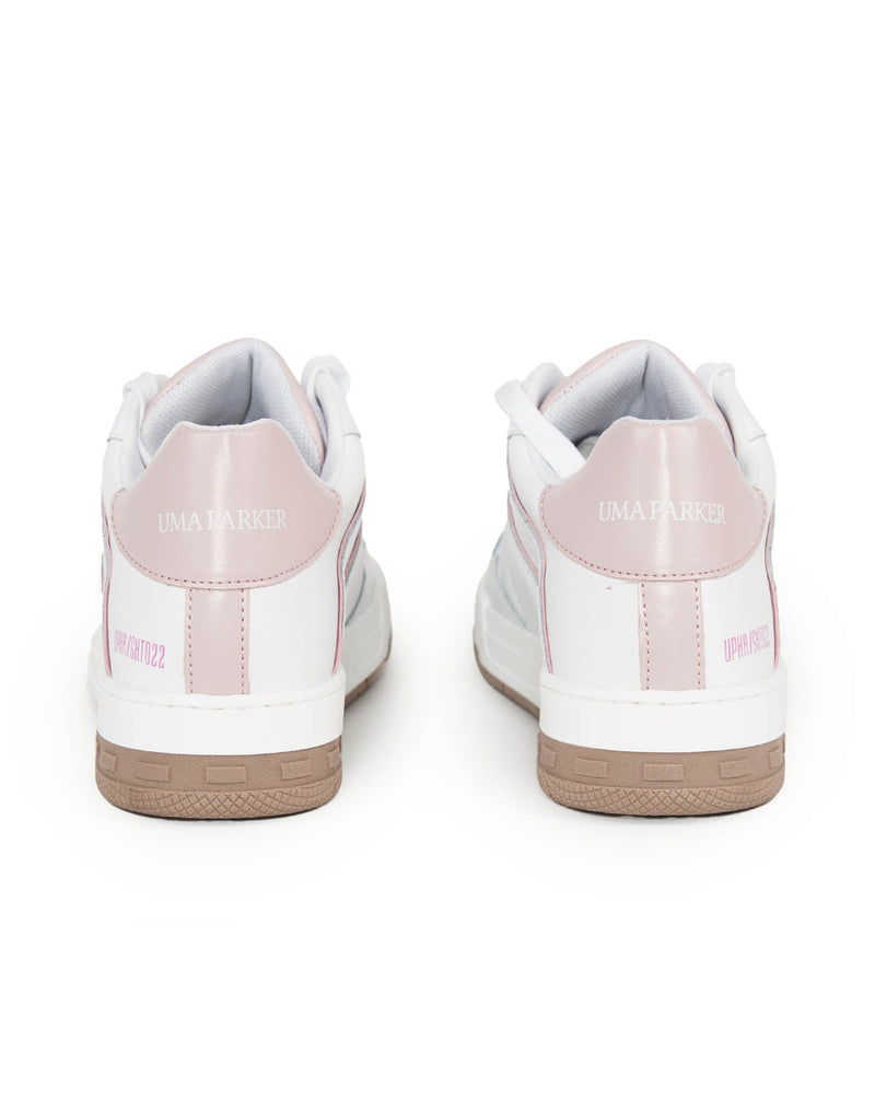 SNEAKERS BIANCHE CON INSERTI ROSA