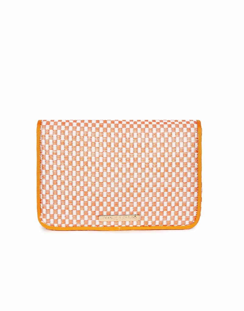 BORSA A TRACOLLA ARANCIO CON STRASS