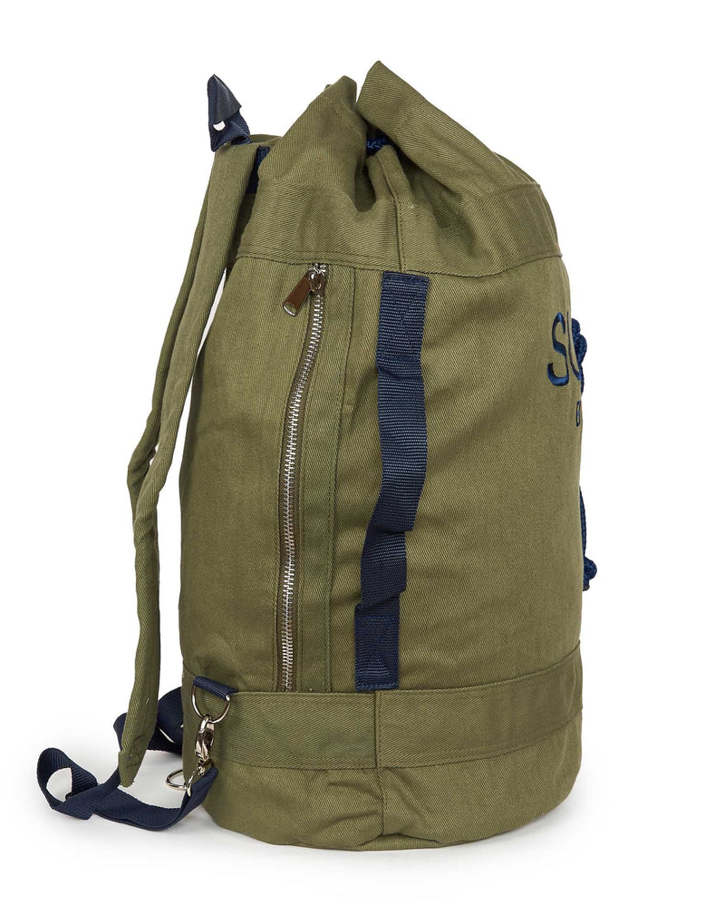 BORSA ZAINO VERDE MILITARE CON SCRITTA BLUE