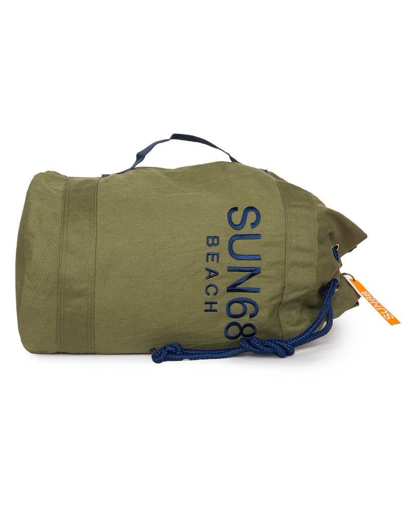 BORSA ZAINO VERDE MILITARE CON SCRITTA BLUE