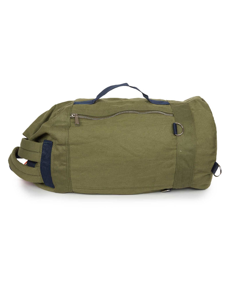 BORSA ZAINO VERDE MILITARE CON SCRITTA BLUE