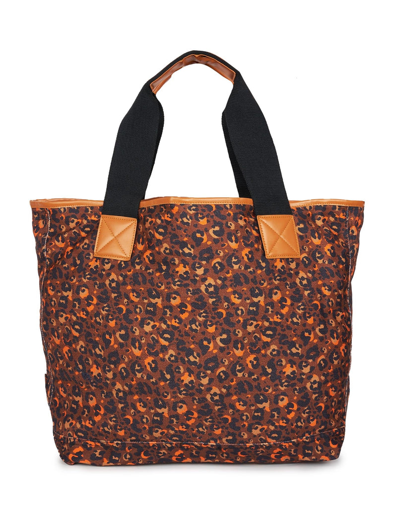 SHOPPER LEOPARDATA ARANCIO E BEIGE