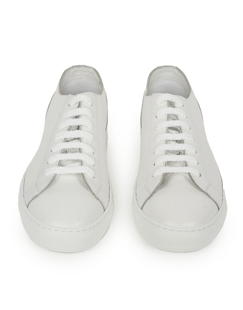 SNEAKERS IN PELLE BIANCA