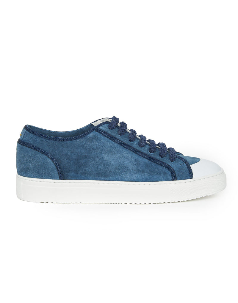 SNEAKERS BLU OCEANO CON PUNTALE GOMMATO