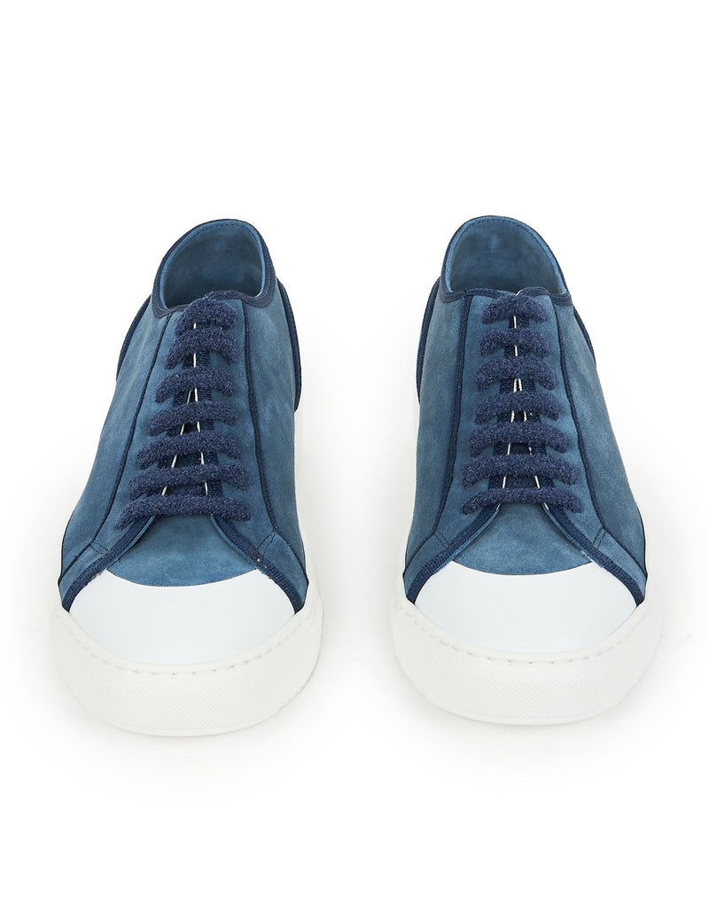 SNEAKERS BLU OCEANO CON PUNTALE GOMMATO