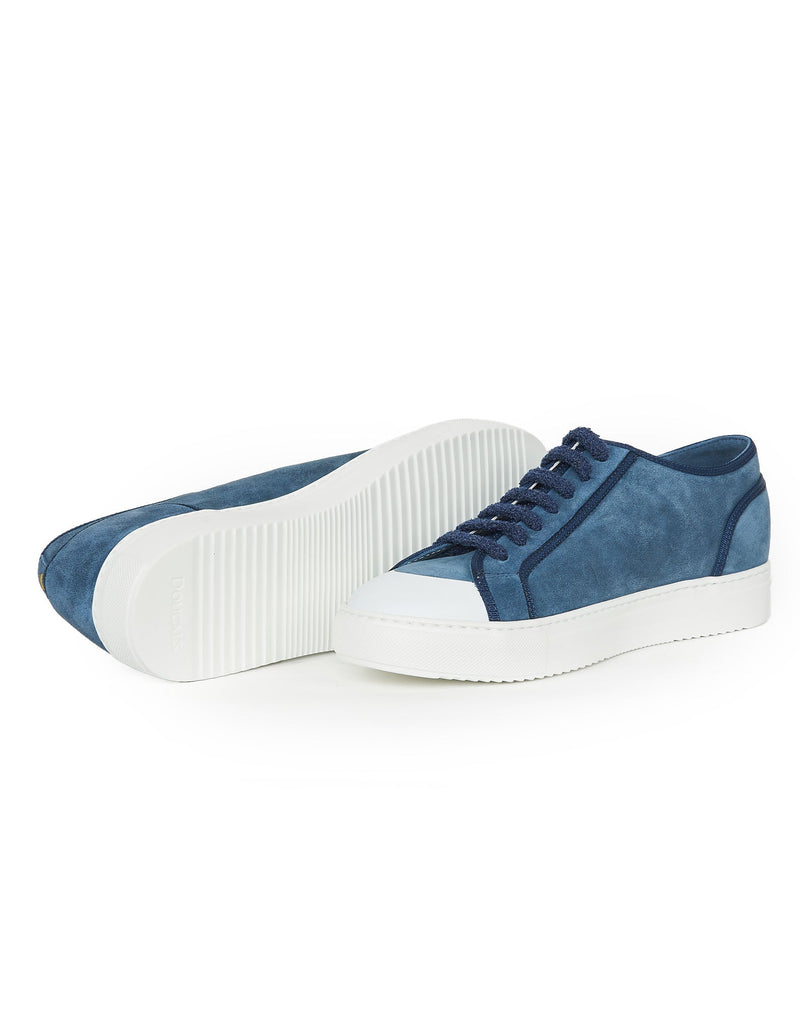 SNEAKERS BLU OCEANO CON PUNTALE GOMMATO