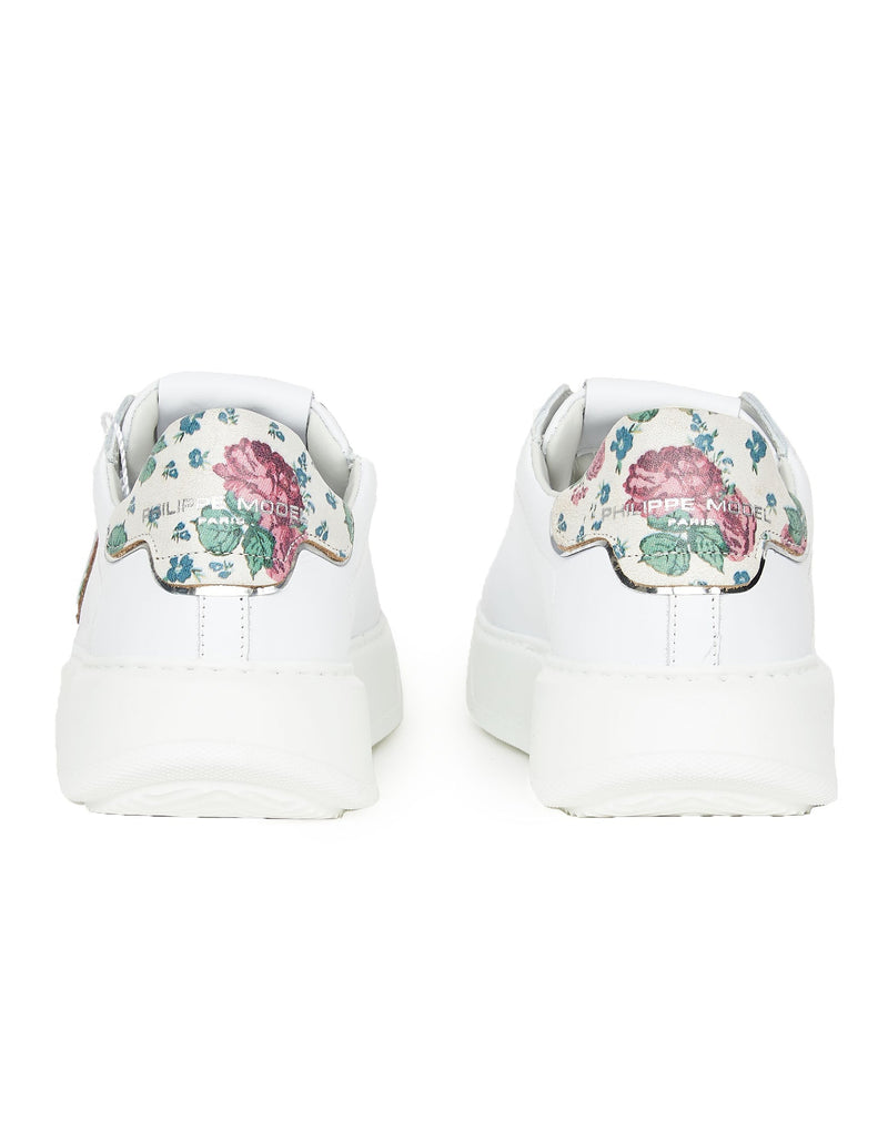 SNEAKERS TEMPLE BIANCHE CON RIPORTO FLOREALE MULTI