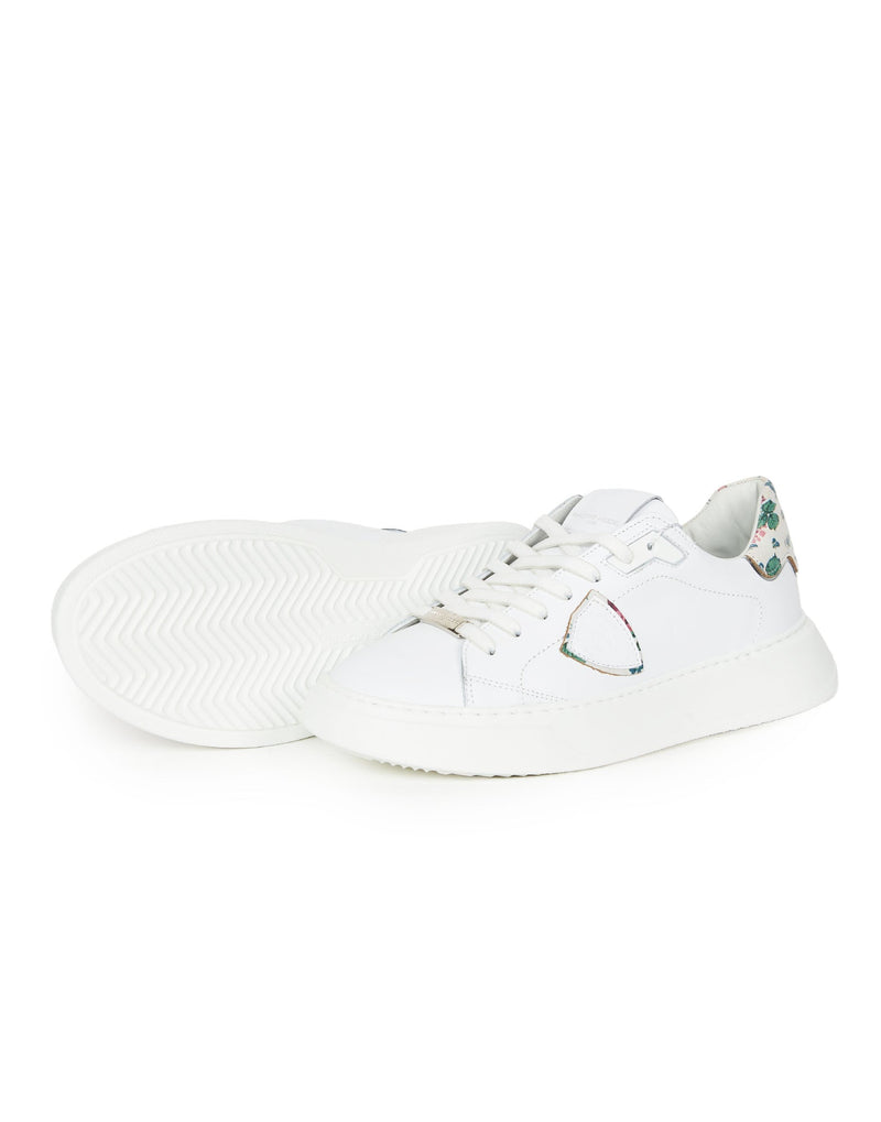 SNEAKERS TEMPLE BIANCHE CON RIPORTO FLOREALE MULTI