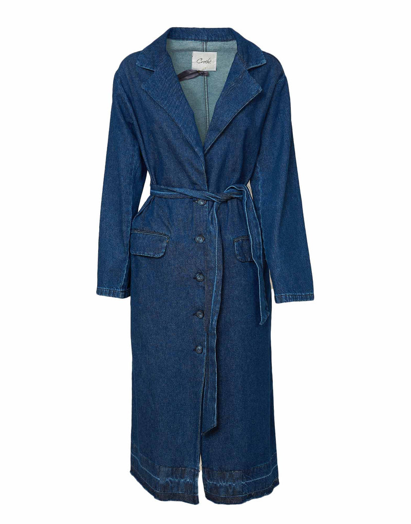 TRENCH IN DENIM BLU