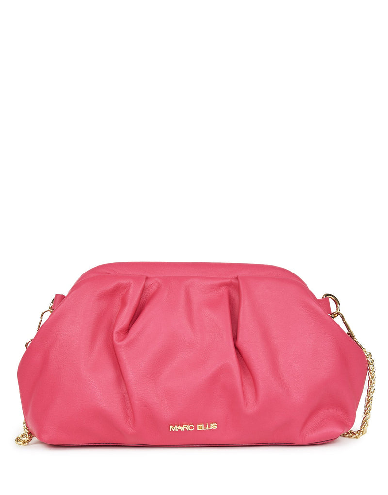 BORSA CLUTCH FUCSIA CON TRACOLLA