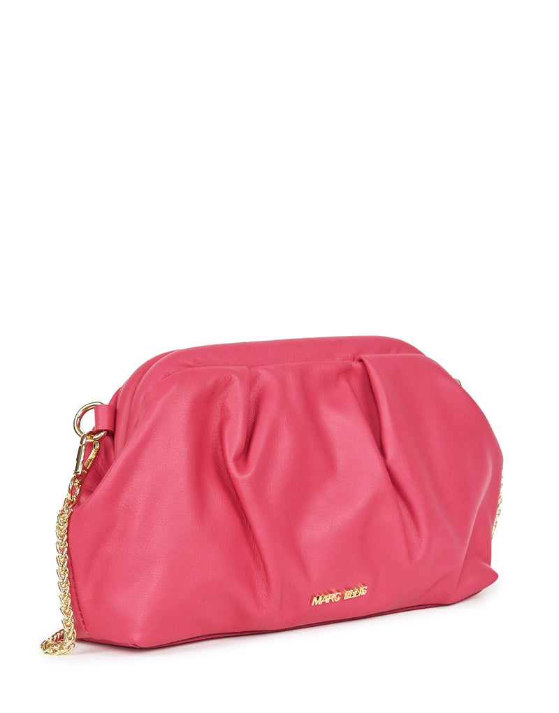 BORSA CLUTCH FUCSIA CON TRACOLLA