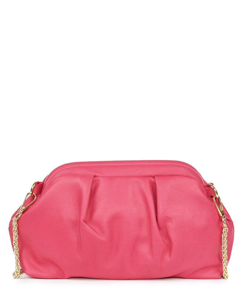 BORSA CLUTCH FUCSIA CON TRACOLLA