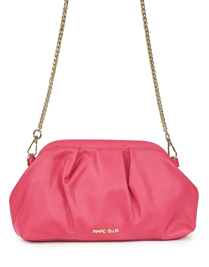 BORSA CLUTCH FUCSIA CON TRACOLLA