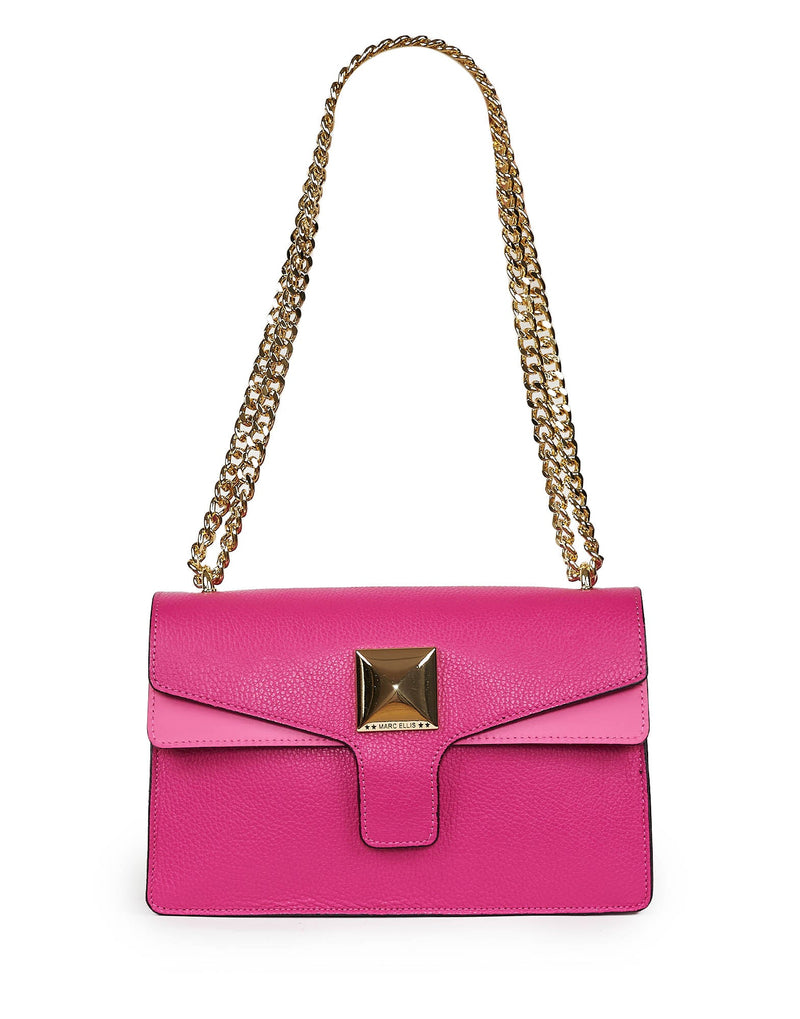 BORSA A TRACOLLA FUCSIA CON PATTA