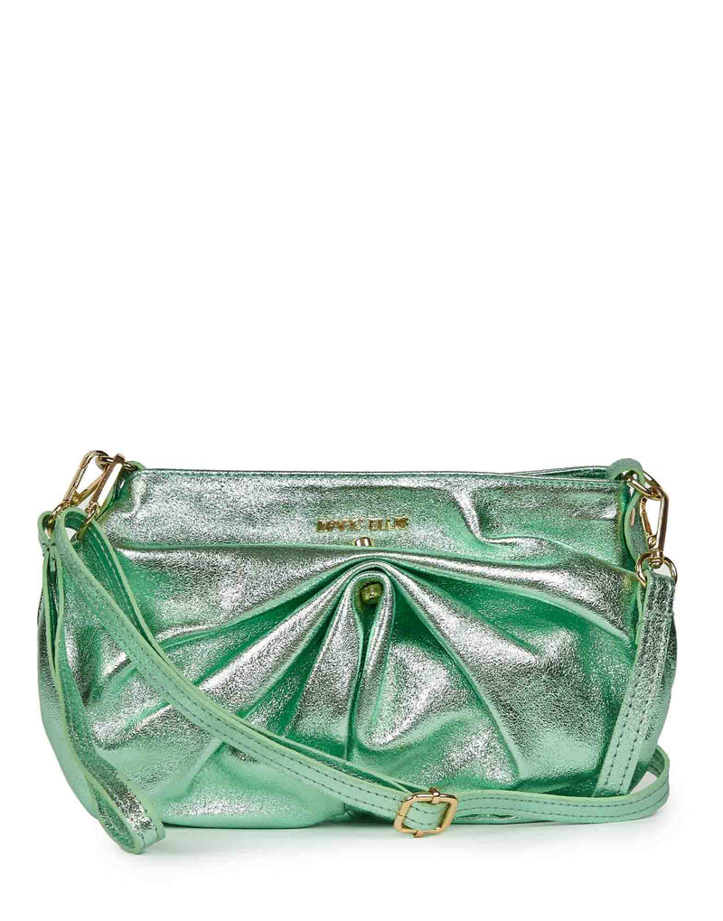 BORSA A TRACOLLA METALLIZZATA VERDE