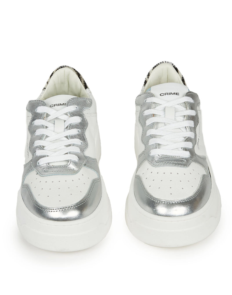 SNEAKERS LOW BIANCHE E ARGENTO