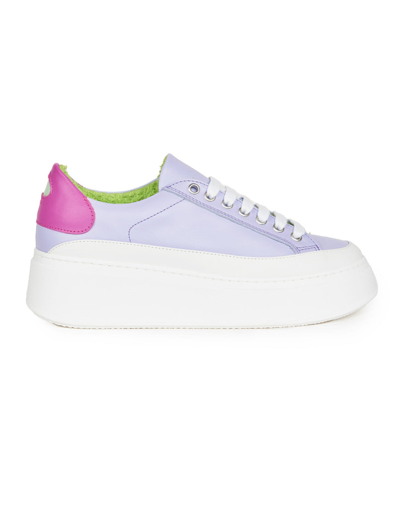 SNEAKERS IN PELLE LILLA