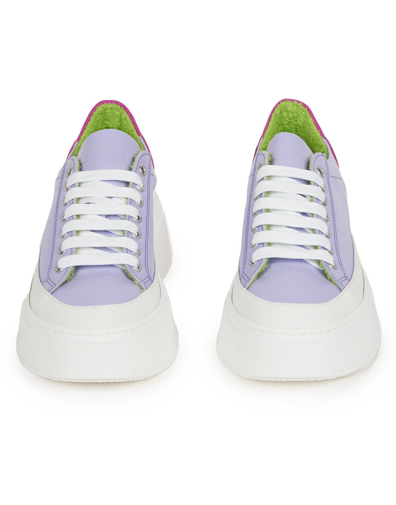 SNEAKERS IN PELLE LILLA