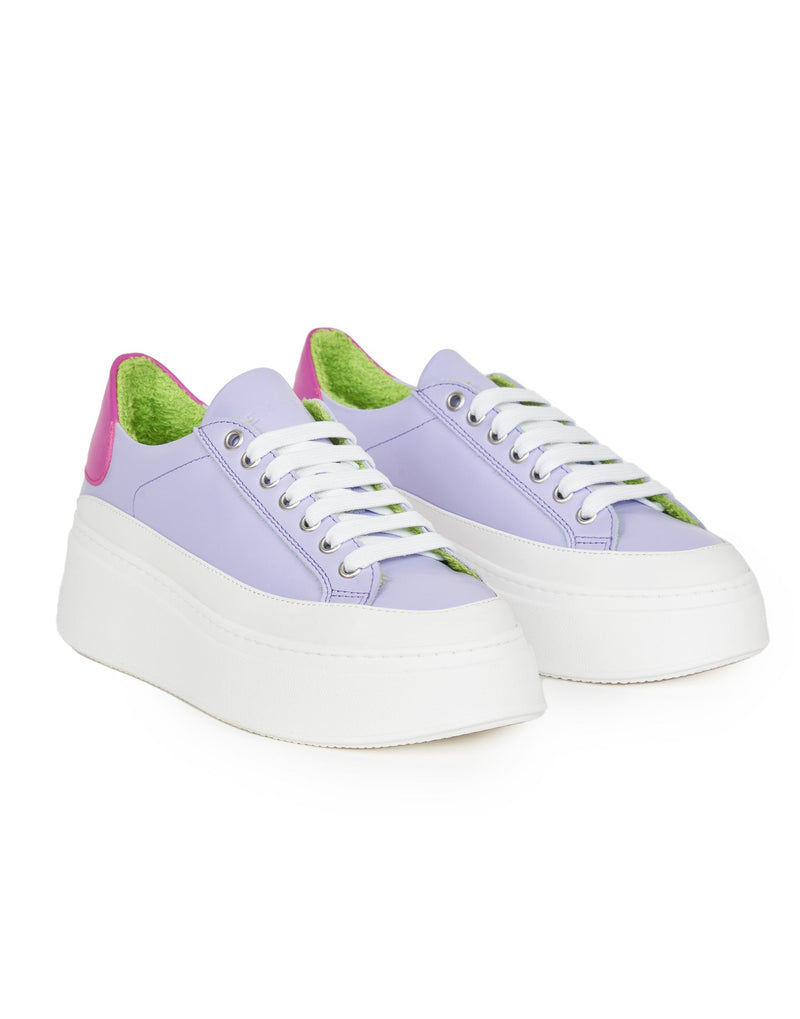 SNEAKERS IN PELLE LILLA