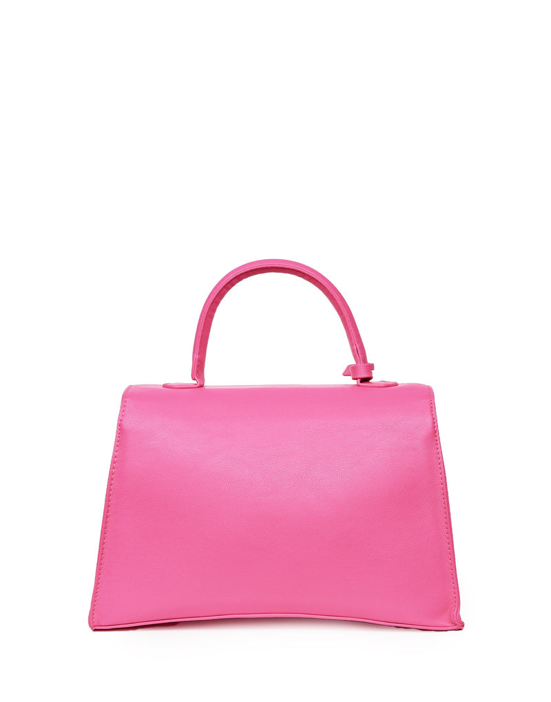 BORSA A MANO FUCSIA CON NAPPINA