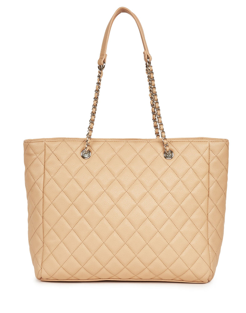 BORSA SHOPPER IN MATELASSE BEIGE