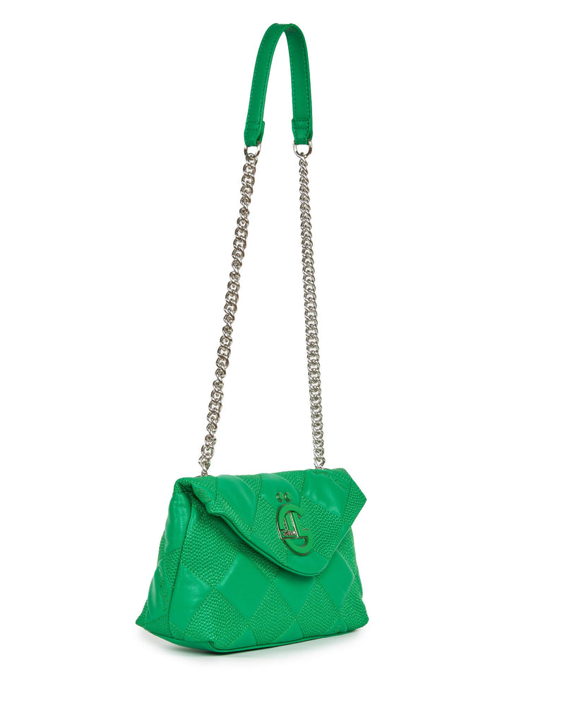 BORSA MINI A TRACOLLA MATELASSE VERDE