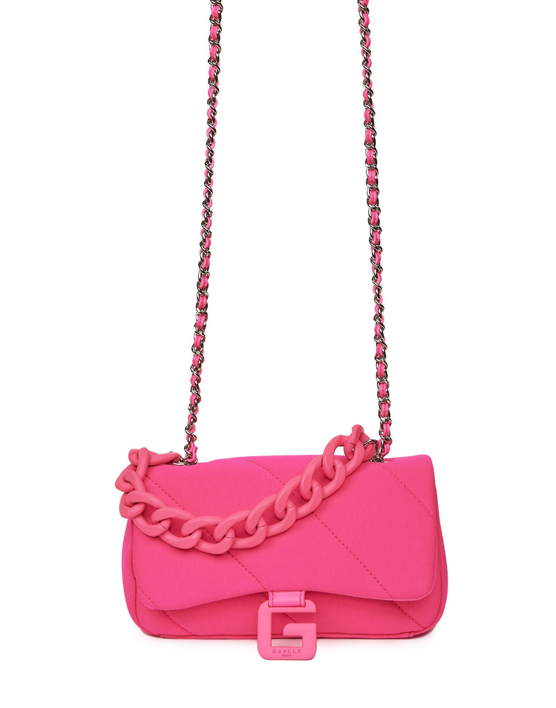 BORSA A TRACOLLA FUCSIA CON CATENA