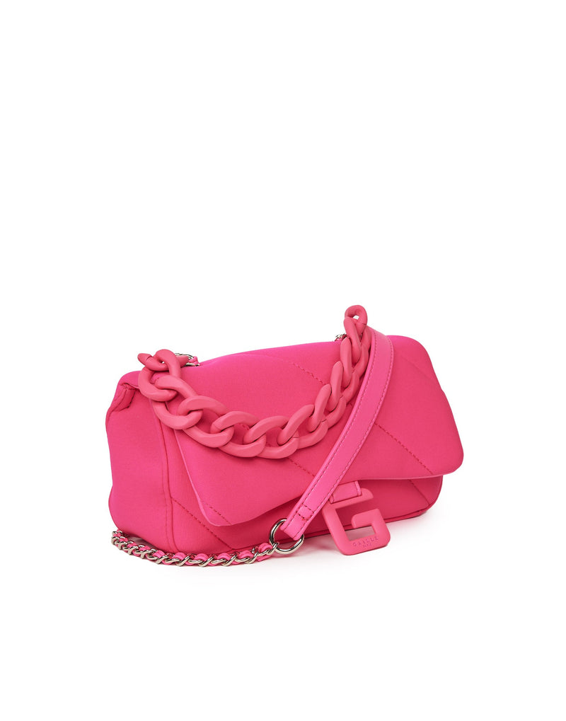 BORSA A TRACOLLA FUCSIA CON CATENA