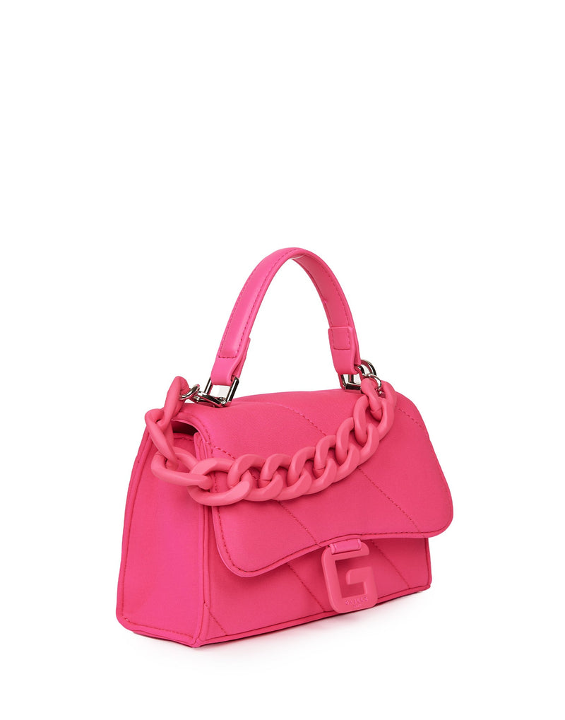 BORSA A MANO FUCSIA CON CATENA