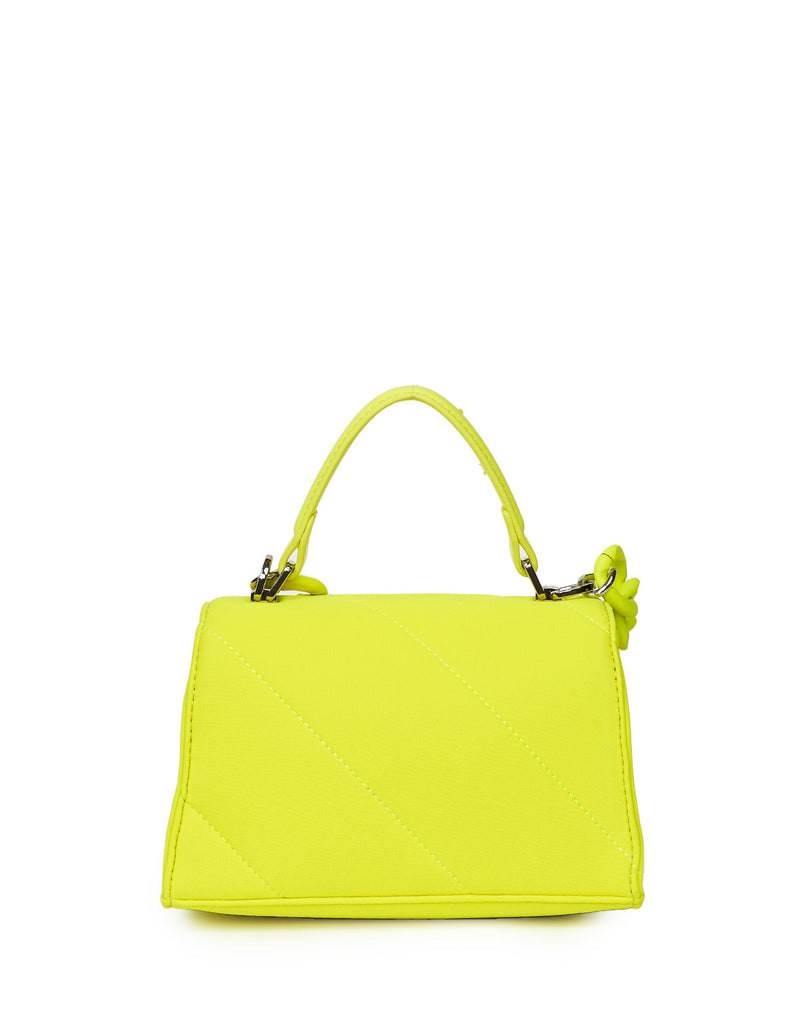 BORSA A MANO GIALLO FLUO CON CATENA