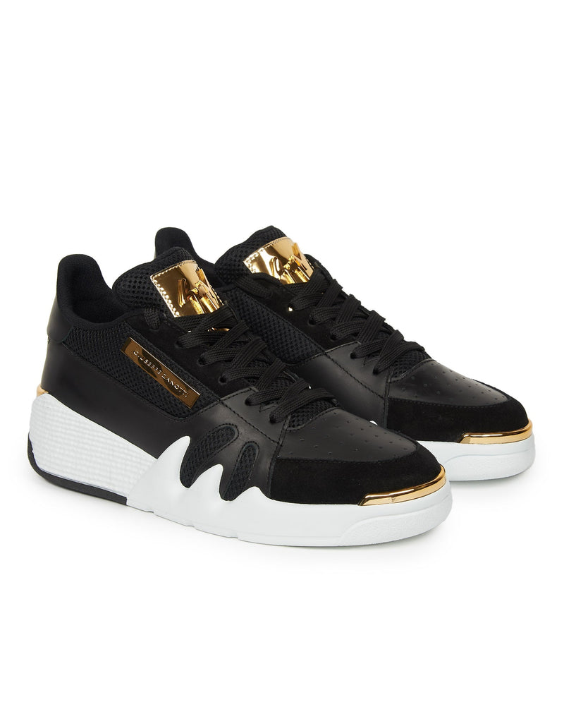 SNEAKERS MID TALON NERE E ORO