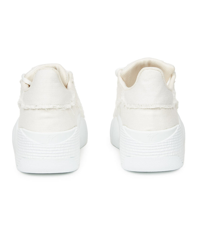 SNEAKERS MID TALON JEANS BIANCO